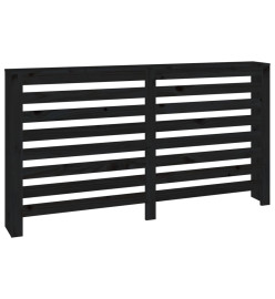 Cache-radiateur Noir 153x19x84 cm Bois massif de pin