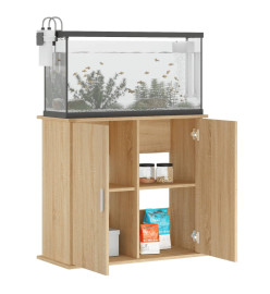 Support pour aquarium chêne sonoma 81x36x73cm bois d'ingénierie