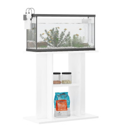 Support d'aquarium blanc brillant 60x30x60 cm bois d'ingénierie