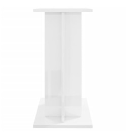 Support d'aquarium blanc brillant 60x30x60 cm bois d'ingénierie