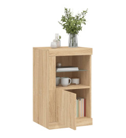 Armoire latérale avec lumières LED chêne sonoma