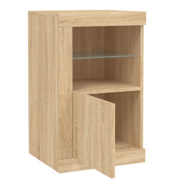 Armoire latérale avec lumières LED chêne sonoma