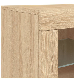 Armoire latérale avec lumières LED chêne sonoma