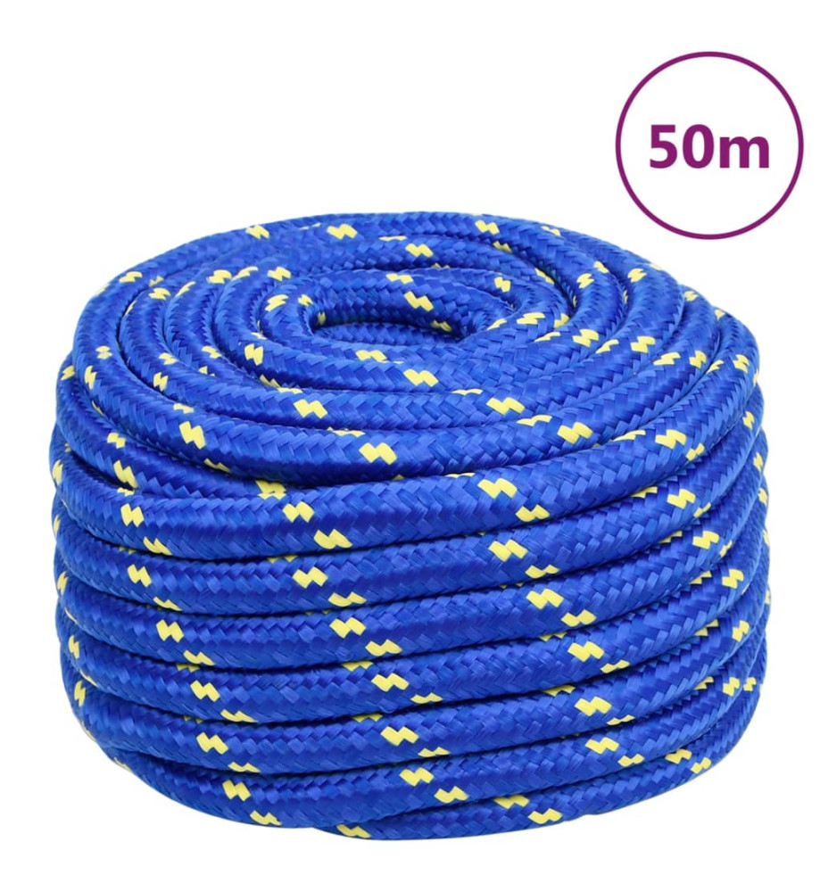 Corde de bateau Bleu 20 mm 50 m Polypropylène