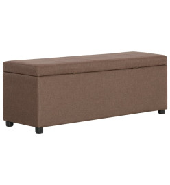 Banc avec compartiment de rangement 116 cm Marron Polyester