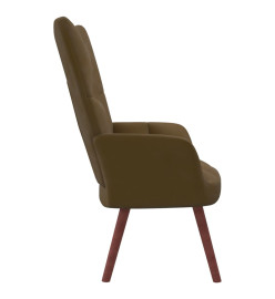 Chaise de relaxation Marron Velours