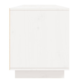 Meuble TV Blanc 156x37x45 cm Bois de pin massif