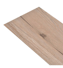 Planche de plancher PVC autoadhésif 5,21 m² 2 mm Marron chêne