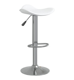 Tabouret de bar Blanc Acier chromé et cuir artificiel