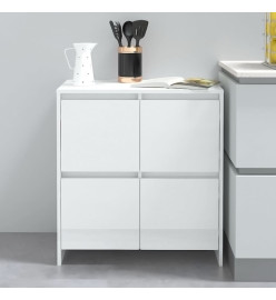 Buffet Blanc brillant 70x41x75 cm Aggloméré