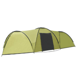 Tente igloo de camping 650x240x190 cm 8 personnes Vert