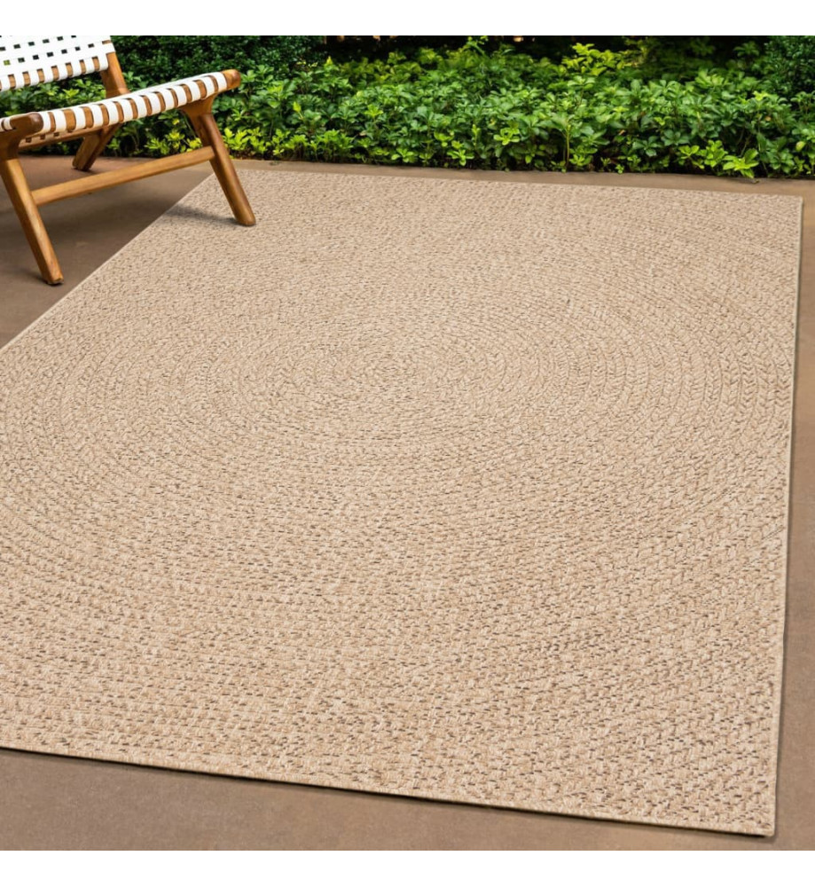 Tapis 200x290 cm aspect jute intérieur et extérieur