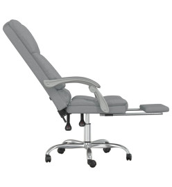 Fauteuil de massage inclinable de bureau Gris clair Tissu