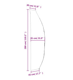 Housses de parapluie de jardin 2 pcs 280x30/81/45 cm 420D