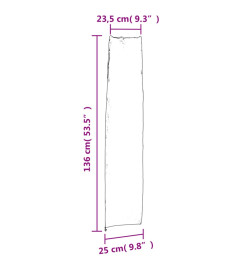 Housses de parapluie de jardin 2 pcs 136x25/23,5 cm 420D