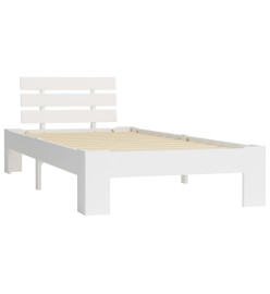 Cadre de lit Blanc Bois de pin massif 100 x 200 cm