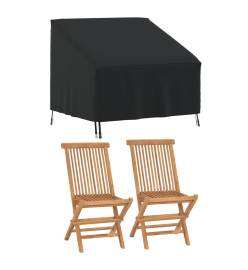 Housses de chaise de jardin 2 pcs 96x79x49/74 cm 420D