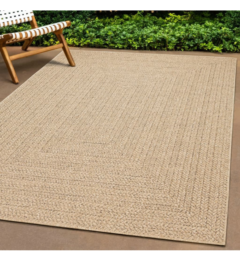 Tapis 200x290 cm aspect jute intérieur et extérieur