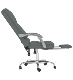 Fauteuil de massage inclinable de bureau Gris foncé Tissu