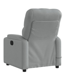 Fauteuil de massage inclinable Gris clair Tissu