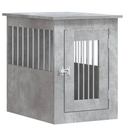 Meuble de cage pour chiens gris béton 45x62x59 cm