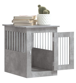 Meuble de cage pour chiens gris béton 45x62x59 cm