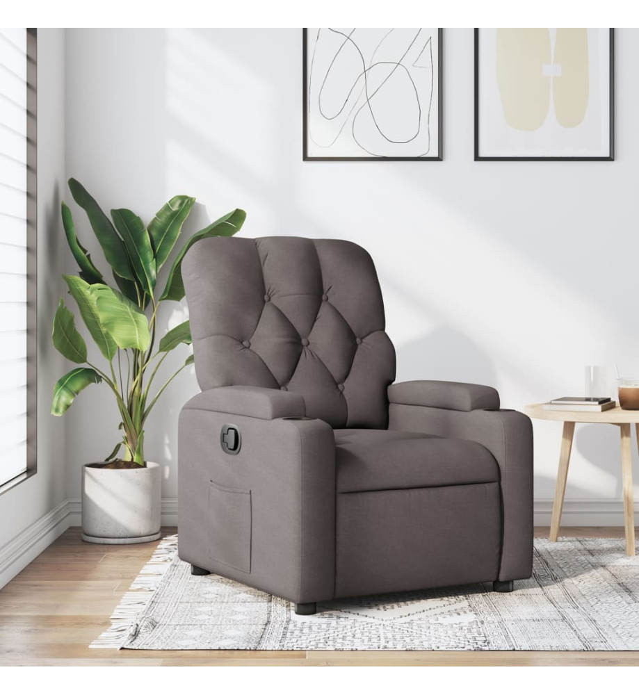 Fauteuil inclinable Taupe Tissu