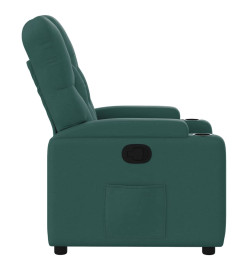 Fauteuil inclinable Vert foncé Tissu