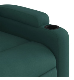 Fauteuil inclinable Vert foncé Tissu