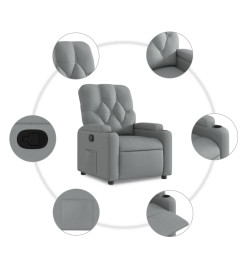 Fauteuil inclinable Gris clair Tissu