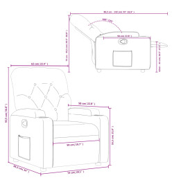 Fauteuil inclinable Gris clair Tissu