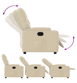 Fauteuil inclinable Crème Tissu