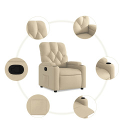 Fauteuil inclinable Crème Tissu