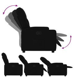 Fauteuil inclinable Noir Tissu