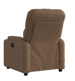 Fauteuil de massage inclinable Marron Tissu