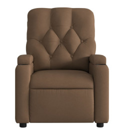 Fauteuil de massage inclinable Marron Tissu