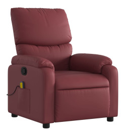 Fauteuil de massage inclinable Rouge bordeaux Similicuir