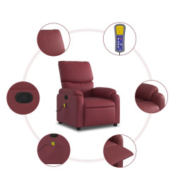 Fauteuil de massage inclinable Rouge bordeaux Similicuir