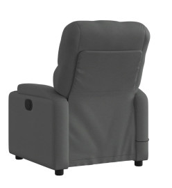 Fauteuil de massage inclinable Gris foncé Tissu