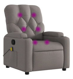 Fauteuil de massage inclinable Taupe Tissu