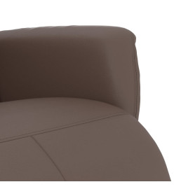 Fauteuil inclinable avec repose-pieds marron similicuir