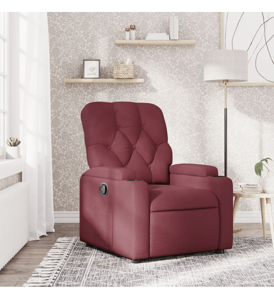 Fauteuil inclinable Rouge bordeaux Tissu