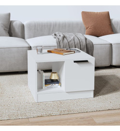 Table basse Blanc 50x50x36 cm Bois d'ingénierie