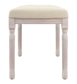 Banc beige 80x40x49 cm lin