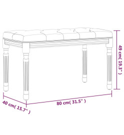 Banc beige 80x40x49 cm lin