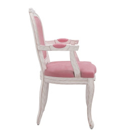 Chaise à manger rose 62x59,5x100,5 cm velours