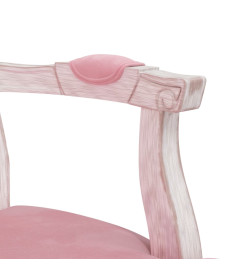 Chaise à manger rose 62x59,5x100,5 cm velours