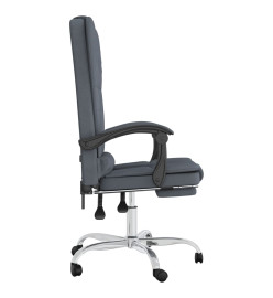 Fauteuil de massage inclinable de bureau Gris foncé Velours