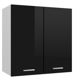 Armoire suspendue Noir brillant 60x31x60 cm Aggloméré