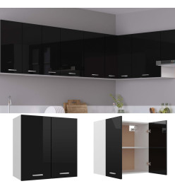Armoire suspendue Noir brillant 60x31x60 cm Aggloméré